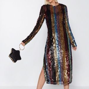 Nastygal Let's See How Discos Sequin Dress